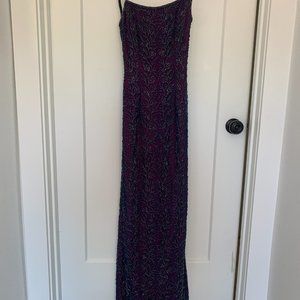 TERRY COSTA Women's Beaded Prom Dress